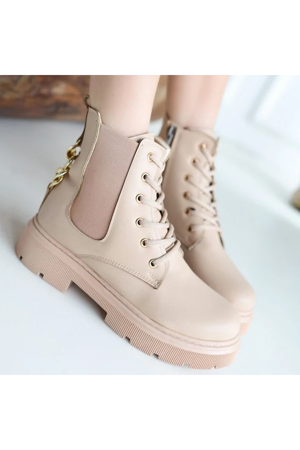 Harte Nude Cilt Bağcıklı Bot