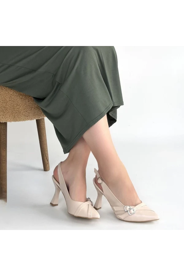 Jedda Bej Cilt Topuklu Ayakkabı