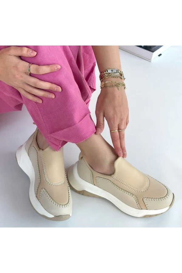 Kendy Bej Cilt Spor Ayakkabı