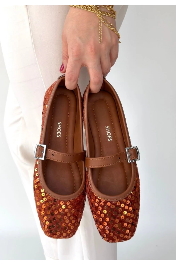 Moden Taba Süet Babet Ayakkabı