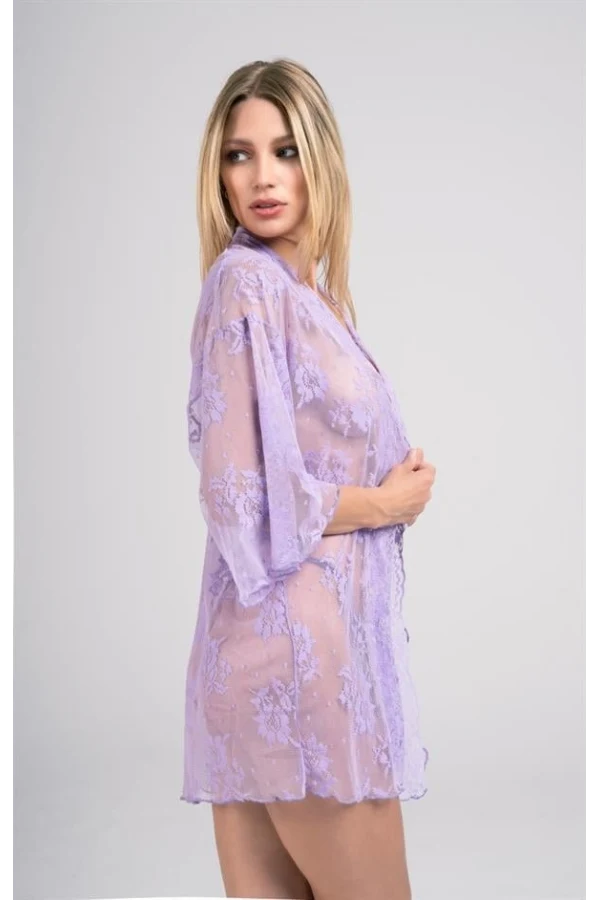 Moonlight 9356 Dantel Sabahlık Fantezi String Takım