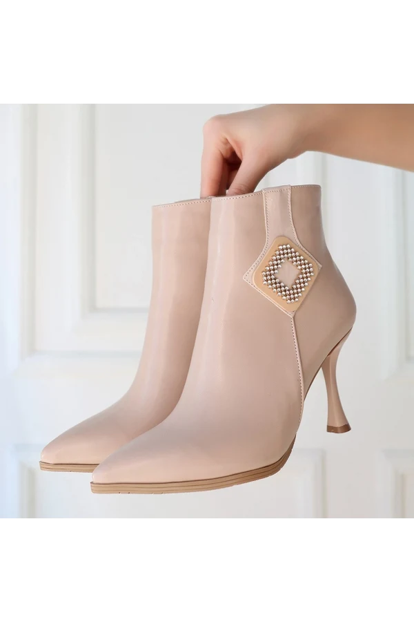 Moose Nude Cilt Topuklu Bot