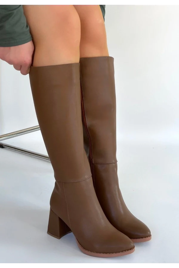 Morena Vizon Cilt BejTopuklu Çizme