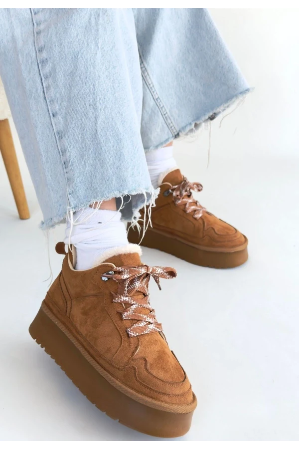 Muden Taba Süet Bağcıklı Bot