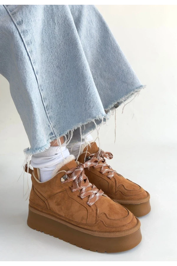 Muden Taba Süet Bağcıklı Bot