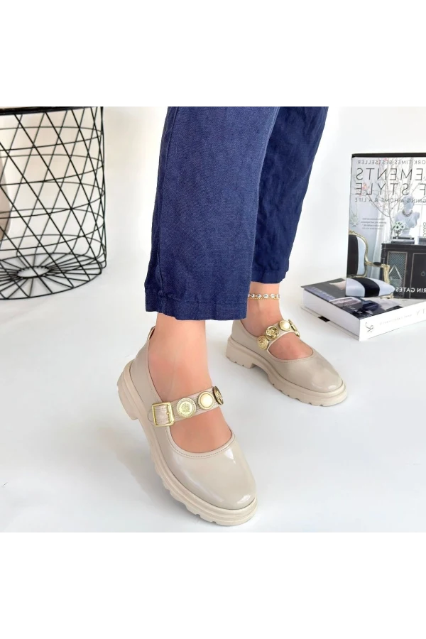 Okira Bej Rugan Oxford Ayakkabı