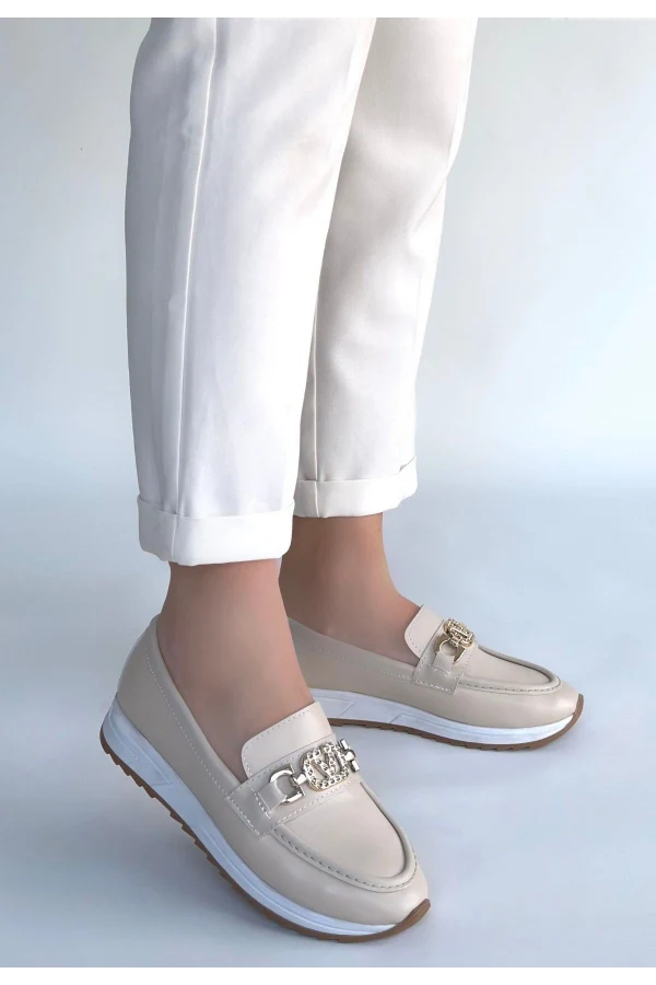 Otra Bej Cilt Babet Ayakkabı