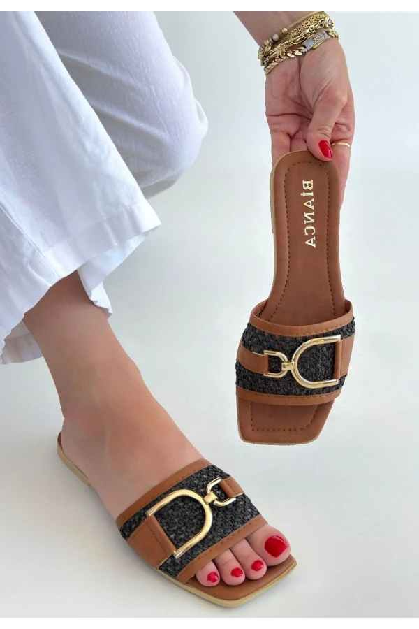 Pıer Siyah Cilt Terlik