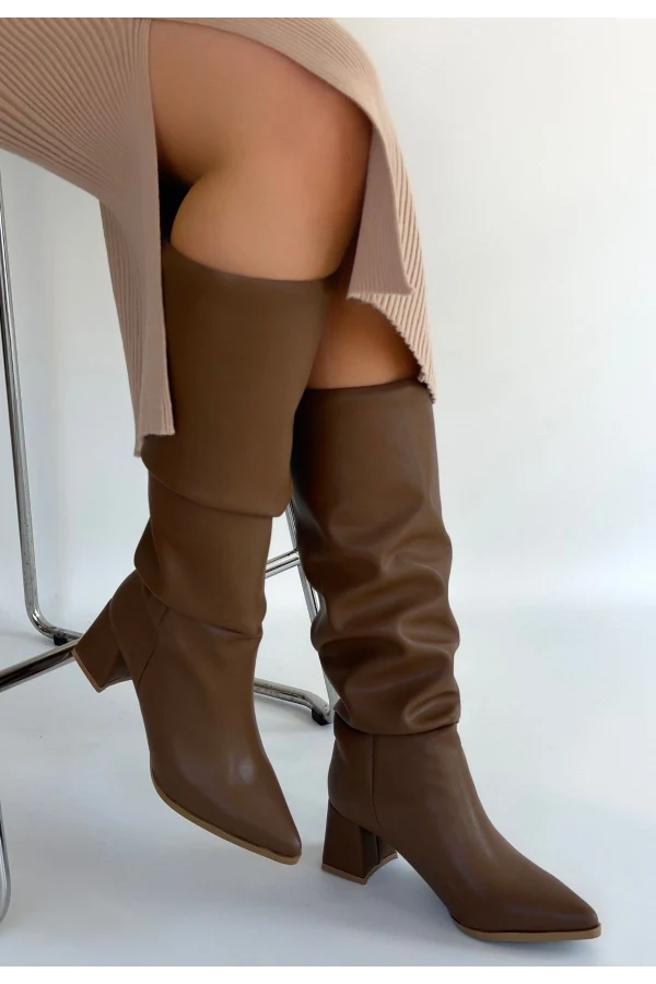 Pitay Vizon Cilt Topuklu Çizme