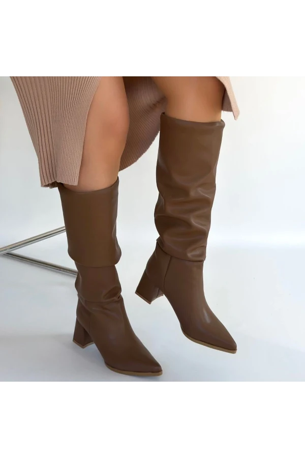 Pitay Vizon Cilt Topuklu Çizme