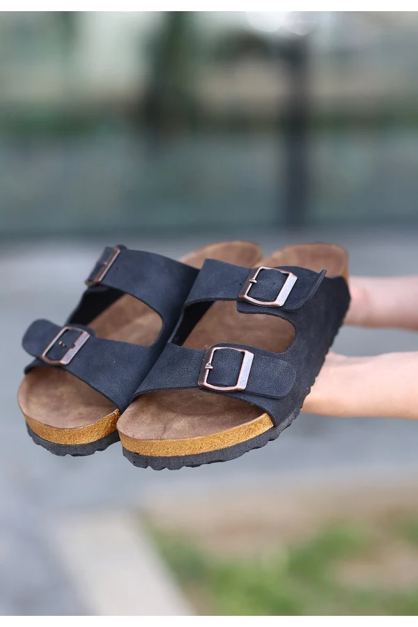 Rıno Siyah  Nubuk Terlik