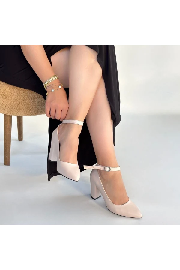 Rity Bej Cilt Topuklu Ayakkabı