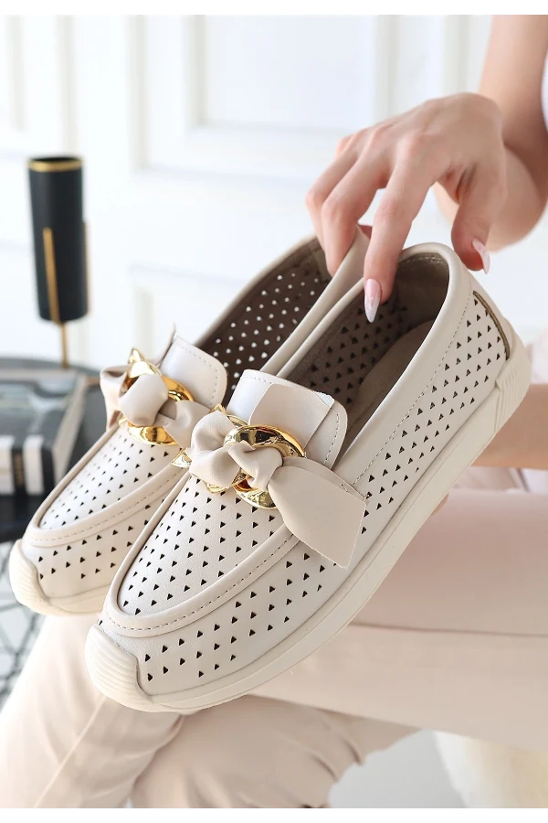 Riwan Bej Cilt Babet Ayakkabı