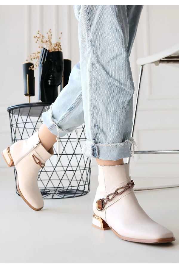 Roxani Bej Cilt Topuklu Bot