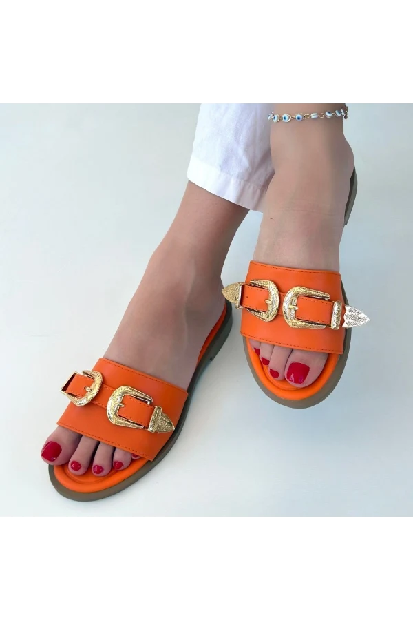 Sene Turuncu Cilt Terlik