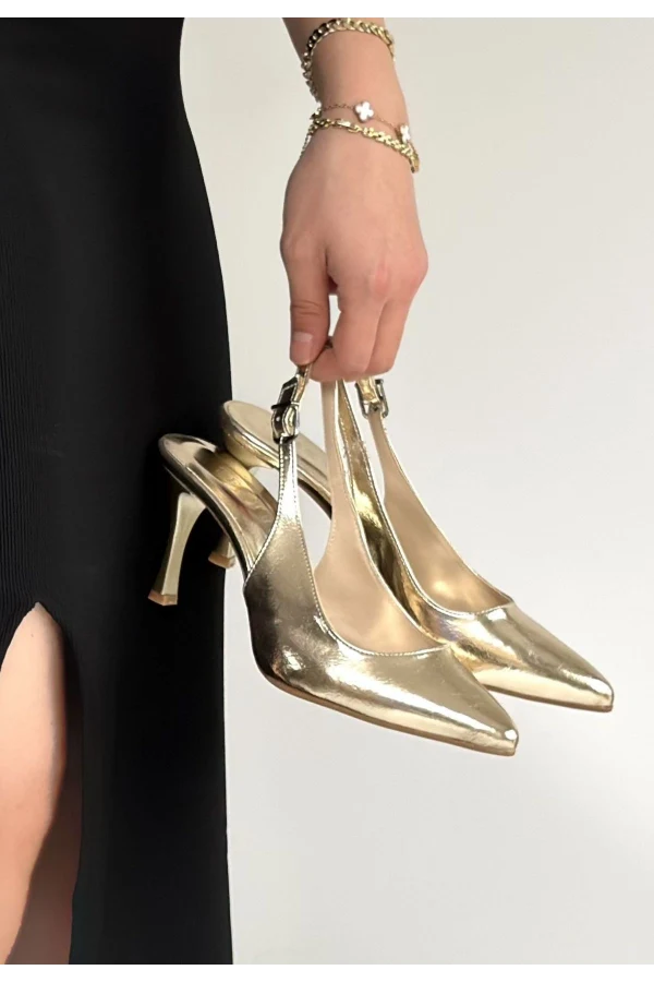 Uster Gold Rugan Topuklu Ayakkabı