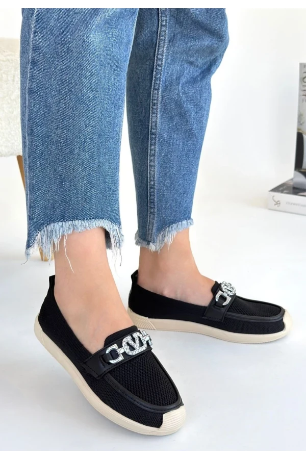 Wata Siyah Triko Babet Ayakkabı