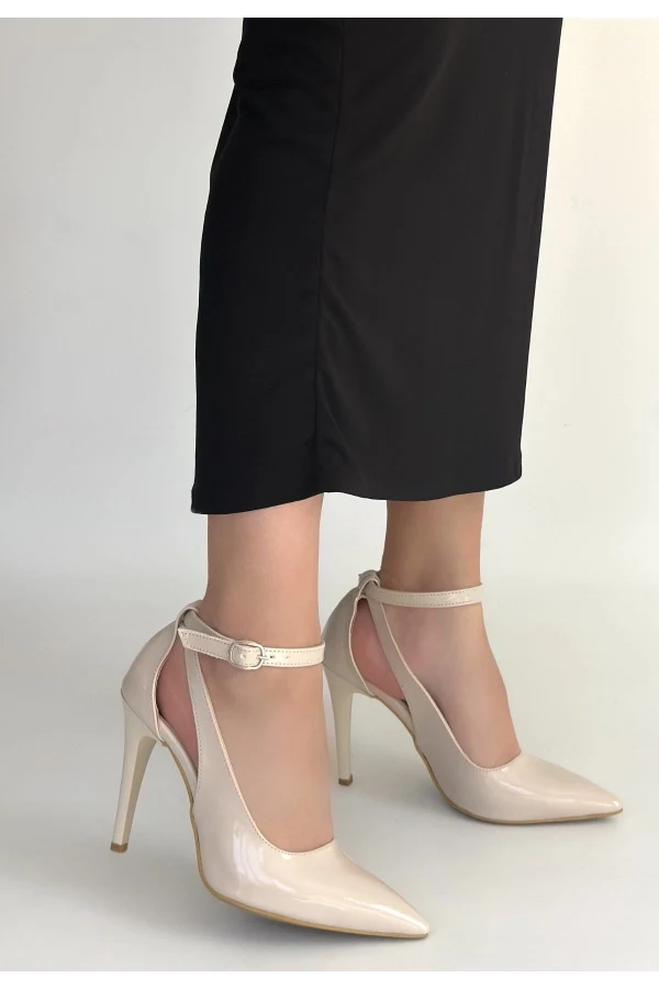 Wenni Bej Rugan Stiletto Ayakkabı