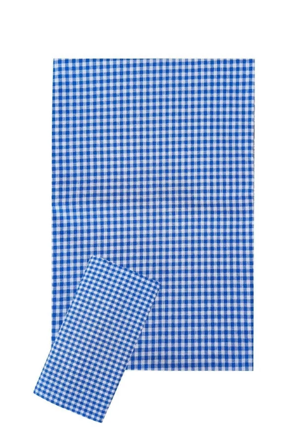 Zefir Desen Sofra Bezi Masa Örtüsü 170 x 170 Cm Mavi