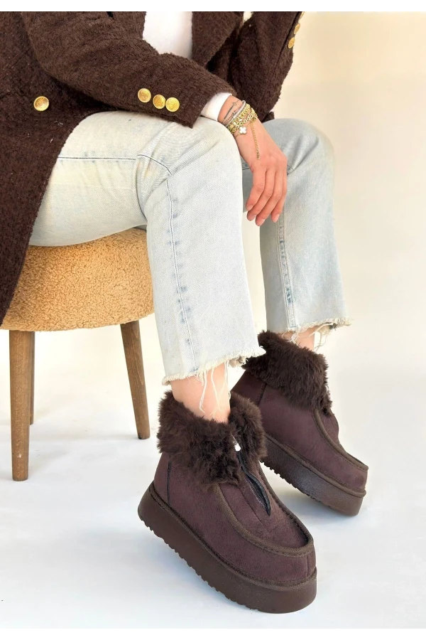 Zinya Kahverengi Süet Bot