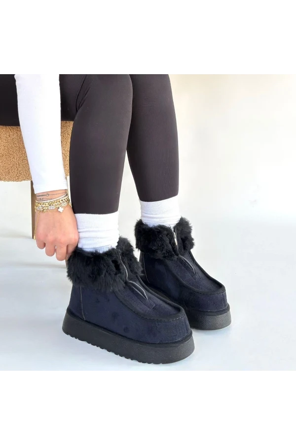 Zinya Siyah Süet Bot