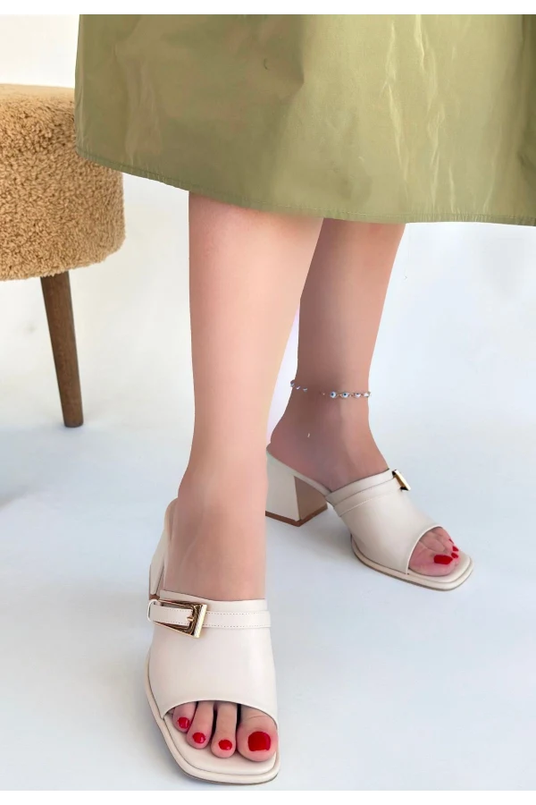 Ziva Bej Cilt Topuklu Terlik