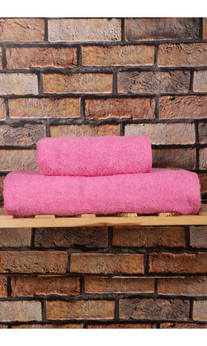 2 Parça %100 Pamuklu Soft Lüx Banyo Havlu Seti Pembe