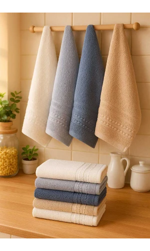 6 Parça Mutfak Havlusu Seti %100 Pamuklu Özlem