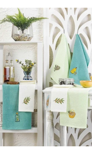 6 Parça Mutfak Kurulama Bezi 30 X 50 Cm Mint