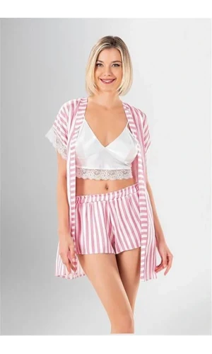 Arias Closet 3lü Şort Takımı Desenli