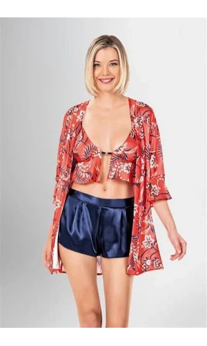 Arias Closet 3lü Şort Takımı Desenli