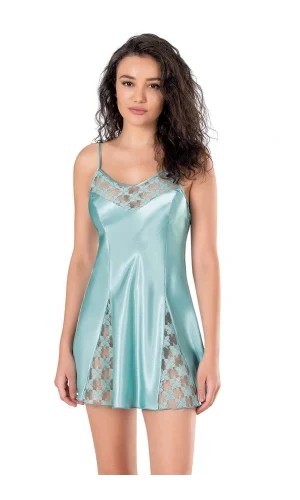 Arias Closet Aqua Saten Gecelik