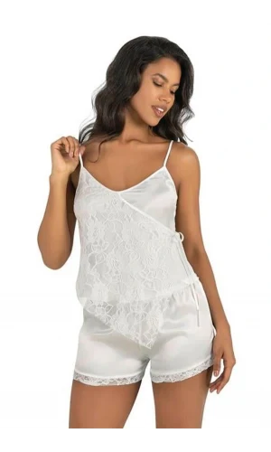 Arias Closet Ekru Saten Şort Takımı 9204