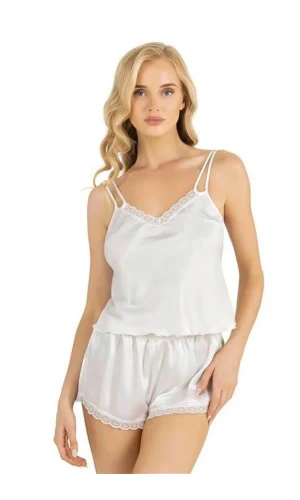 Arias Closet Ekru Saten Şort Takımı 9210