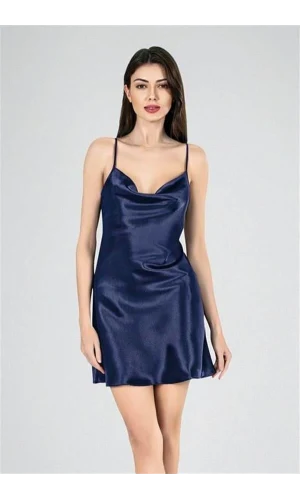 Arias Closet Kısa Gecelik Degaje  Lacivert 7740