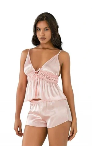 Arias Closet Somon Saten Şort Takımı 9208
