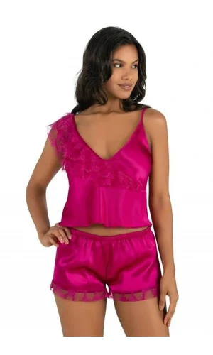 Arias Closet Vişne Saten Şort Takımı 9205