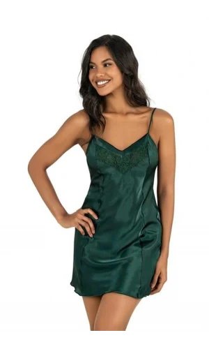 Arias Closet Yeşil Kısa Saten Gecelik 8231