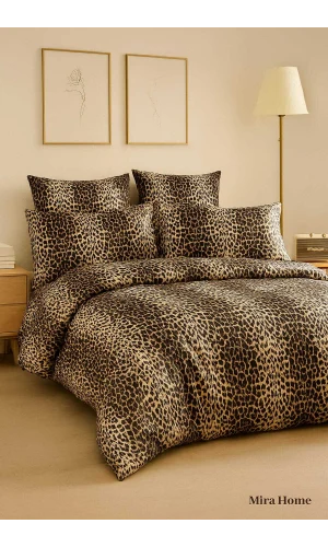 Çift Kişilik Pamuklu Nevresim Takımı Wild Leopard