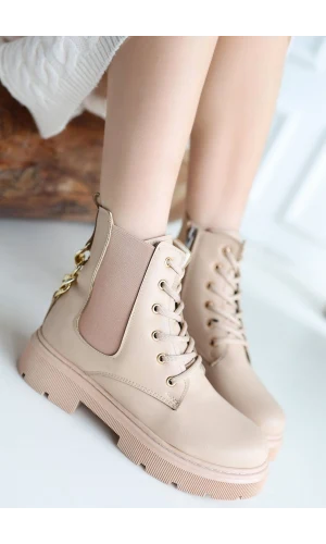 Harte Nude Cilt Bağcıklı Bot