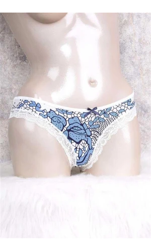Kadın Viskon Kumaş Desenli Slip (2736)