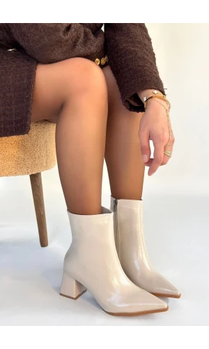 Mosy Bej Rugan Topuklu Bot