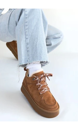 Muden Taba Süet Bağcıklı Bot