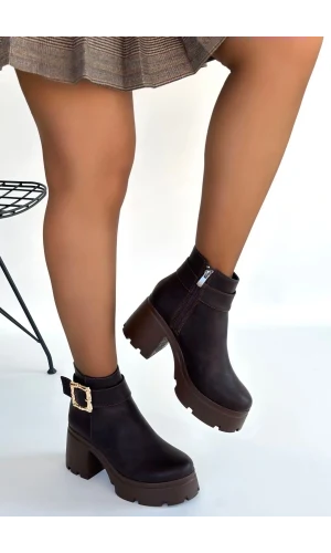 Pinma Acı Kahve Cilt Topuklu Bot