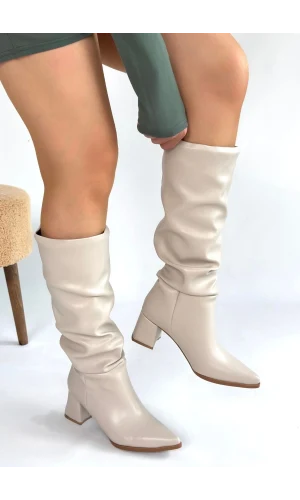 Pitay Ten Cilt Topuklu Çizme