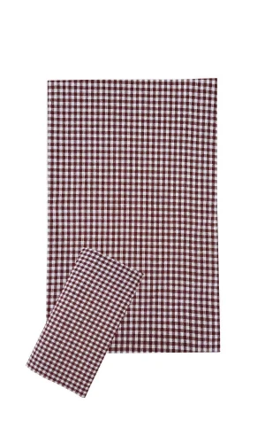 Zefir Desen Sofra Bezi Masa Örtüsü 170 x 170 Cm Bordo