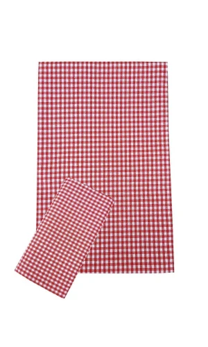 Zefir Desen Sofra Bezi Masa Örtüsü 170 x 170 Cm Kırmızı