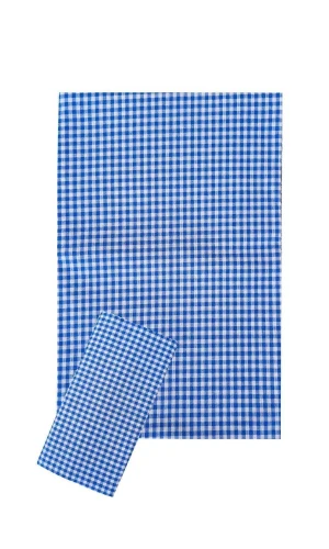 Zefir Desen Sofra Bezi Masa Örtüsü 170 x 170 Cm Mavi