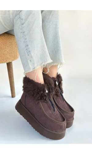 Zinya Kahverengi Süet Bot