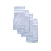 12 li El Cep Yaka Kumaş Mendil 36x36 Cm 100 Pamuklu TM Beyaz